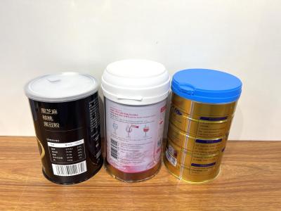 China Caramelo de encargo redondo del té de la comida de Tin Cans Tinplate Canister For en venta
