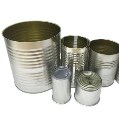 China Custom Food Tin Can Container with 1L Capacity Round Shape and Food Oil Coating en venta