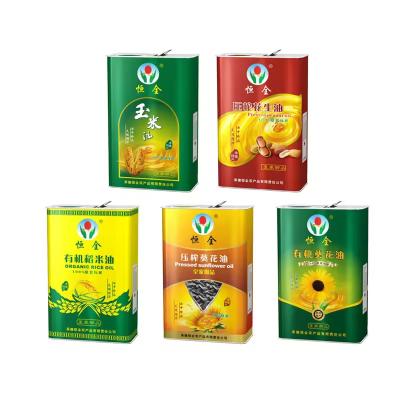 China 1L de vidro de óleo de oliva virgem extra vazio, lata de cozinha de óleo comestível Metal 1000ml frasco retangular de óleo de girassol com tampa de plástico à venda