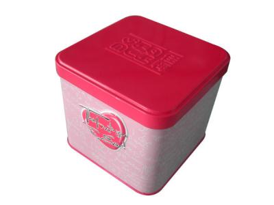 China 0.21mm Biscuit Tin Box ISO900 Square Metal Tin Containers for sale