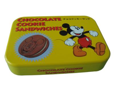 China 208g Biscuits Storage Tin Rectangular Cookies Tin Container for sale