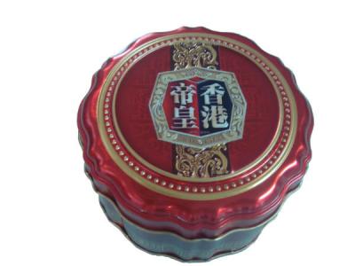 China Galleta Tin Box Embossed de CMYK 0.32m m Tin Boxes With Lids redondo en venta
