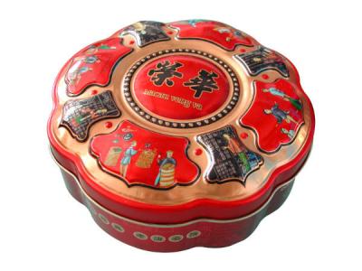 China Irregular Biscuit Tin Box ISO9001 Heart Shaped Tin Box for sale