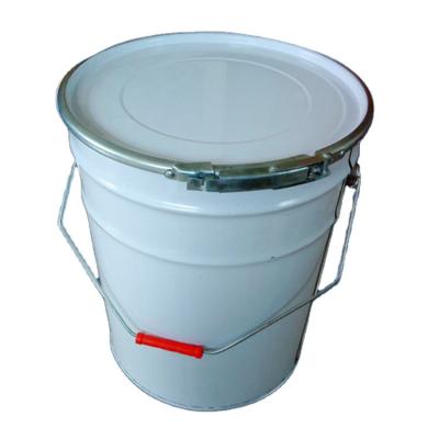 China 18 Liter Round Paint Pail Bucket Chemical White Paint Bucket for sale
