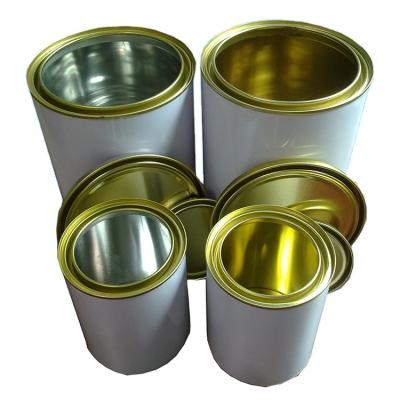China 1 Gallon Paint Pail Bucket 0.21mm 4 Color Tin Pail With Lid for sale
