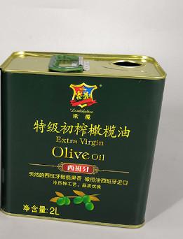 Chine Huile de friture rectangulaire Tin Can Container 2L avec le chapeau de bec à vendre