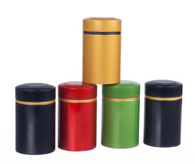 China CMYK Large Metal Storage Tins With Lids Aluminum Airtight Herb Container for sale