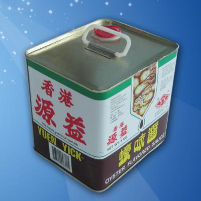 China 10L Large Square Tin Containers 4 Color Square Tin Cans for sale