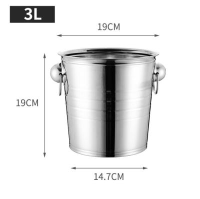 China 7L Stainless Steel Wine Container KTV Ice Bucket Champagne Chiller for sale