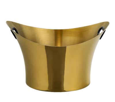 China 3000ml Stainless Steel Wine Container U Type Champagne Chiller Bucket for sale