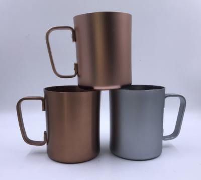 China 500ml Aluminum Drinking Cups CMYK Coffee Mug With Handle for sale