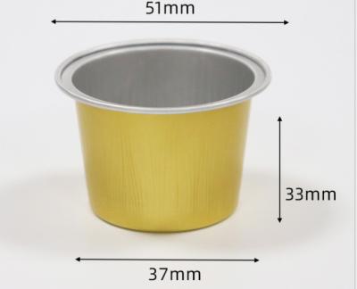 China 40ml Aluminium Foil Tea Cup Round Aluminium Food Container aluminum drinking cups for sale