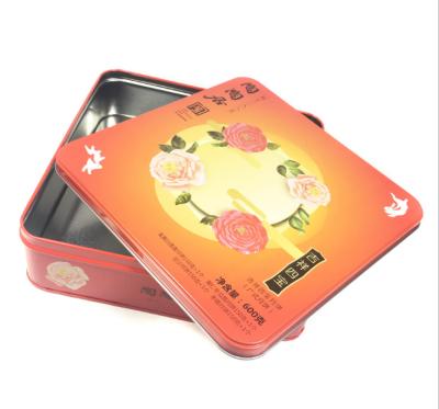 China CMYK 4C Biscuit Tin Box 0.25mm Large Rectangular Tin Containers for sale