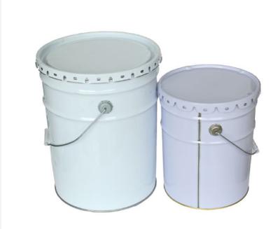China 18L Paint Pail Bucket Barrel Shaped Metal Tin Bucket With Lid for sale