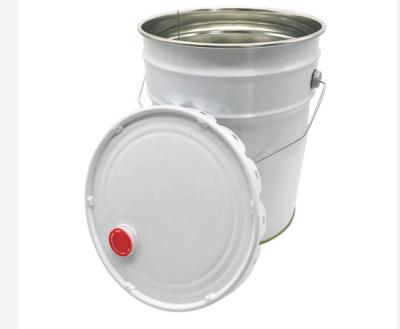China Chemical Grade Paint Bucket With Lid 18L Metal Oil Drum for sale