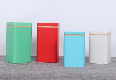 China Aangepaste Waterdichte Kleurrijke Ijzerthee Tin Boxes With Lid Te koop