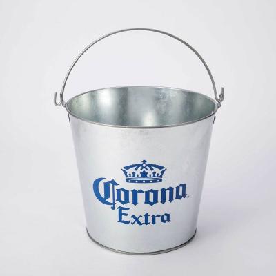 China Bar 3L Metal Wine Bucket Bronze Drum Container Cannaburst Tin Custom Logo for sale