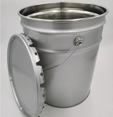 China Cilindro de aço da cubeta da pintura do metal de 20 litros balde de 5 galões à venda