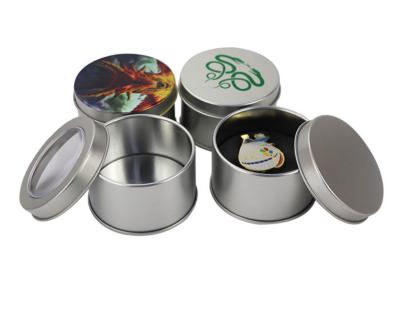 China CMYK Round Badge Tin Box Packaging Chocolate Cookie Metal Can Cartoon Pattern for sale