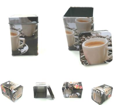 中国 工場直売の小さい正方形の金属の錫箱は茶かコーヒーのためにできる 販売のため