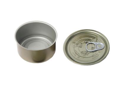 China 200ml Metal Tin Cans With Pull Ring Recyclable Plastic Lids Food Storage for sale