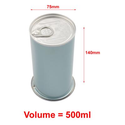 China Coffee Beans 500ml Round Metal Tin Can With Easy Open Lid for sale