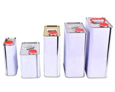China Quadrado impresso personalizado Tin Paint Can With Lids do metal à venda