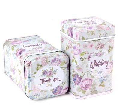 China Wedding Souvenir Gift Packing Metal Tin Can For Candy Chocolate Tea Storage for sale