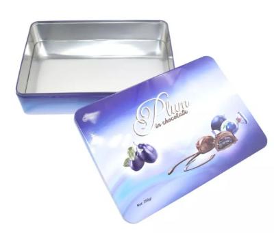 Chine Conteneur personnalisé d'emballage de chocolat de Tin Cans 350g de biscuit de rectangle à vendre