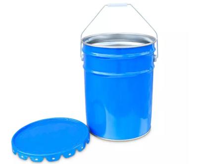 China 20L Round Chemical Paint Pail Bucket Metal Drum ODM for sale