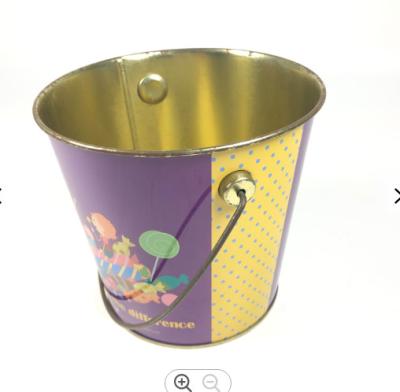 China 12L Metal Wine Bucket 4 Color Galvanized Ice Bucket With Handle for sale