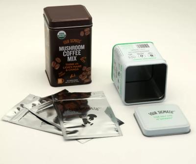 Китай Recyclable упаковка печенья Tinplate контейнеров олова кофе прямоугольника продается