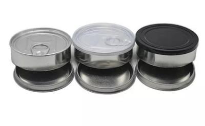 China Selo redondo pequeno apertado Tin Box de Tin Cans For Food Hand do metal do ar à venda