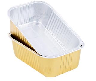 China 110mic Aluminum Foil Tin Cans Takeaway Packaging Square Carry - Out Container for sale