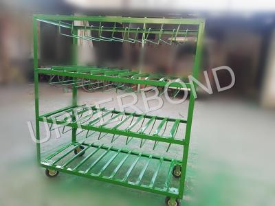 China Cigarette Filter Rod Tray Trolley Cart Plant Pushcart Foldable for sale