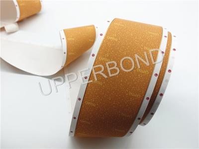China Custom Hot Stamping Yellow Tipping Paper With Golden Line for sale