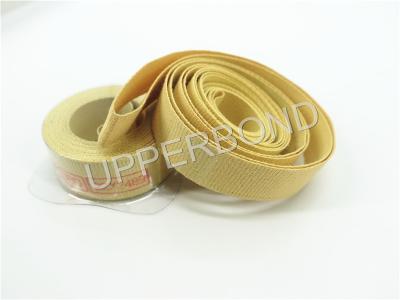 China Custom Cigarette Spare Parts Yellow Garniture Tape With Glue for sale