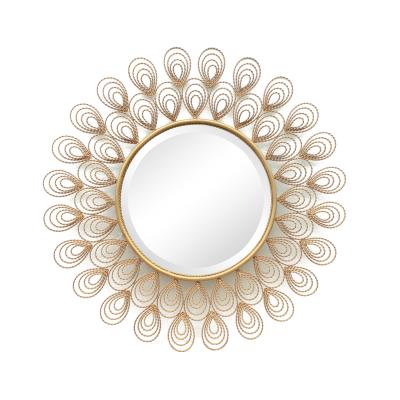 China FR-15400 Aina wall mirror with metal with gold leaf frame for home decoration for sale