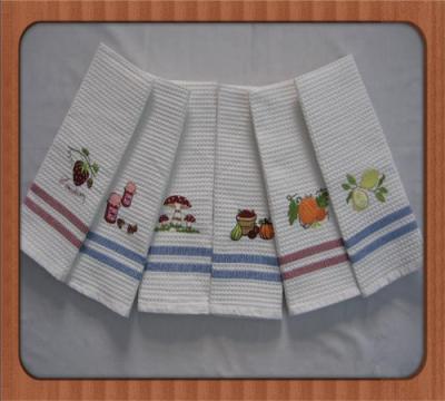 China hot sale good quality embroidered branded kitchen tea towels wholesale for sale