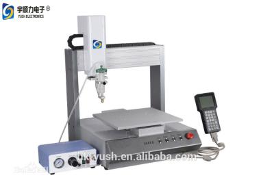 China Máquina de dispensación de la plataforma del pegamento de escritorio doble del CNC para la cadena de producción de SMT en venta