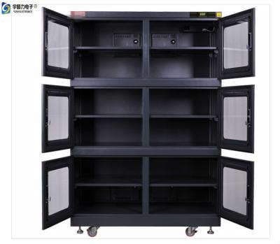 China Anti - ESD Drying Proof Desiccant Dry Box Double Door Black 435L for sale
