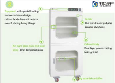 中国 専門 334L 乾燥性がある乾燥した箱 ESD の湿気制御セリウムの承認 販売のため