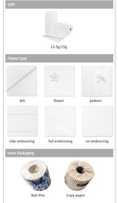 China toallas de mano disponibles de papel de la huésped de la servilleta del tejido de 300m m para el cuarto de baño en venta
