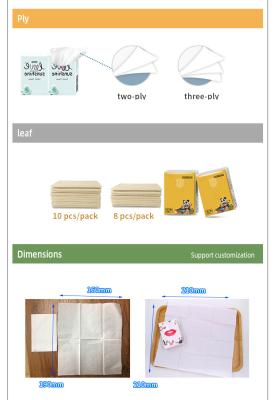 Chine Le mini 13.5gsm 210mm papier de serviette de tissu du mouchoir emballe la serviette de papier de main à vendre