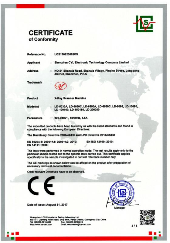 CE - Shenzhen Chuangyilong Electronic Technology Co., Ltd.