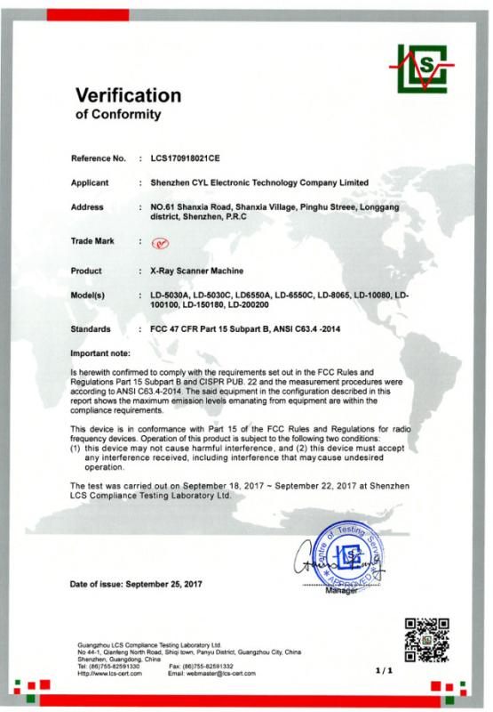 FCC - Shenzhen Chuangyilong Electronic Technology Co., Ltd.