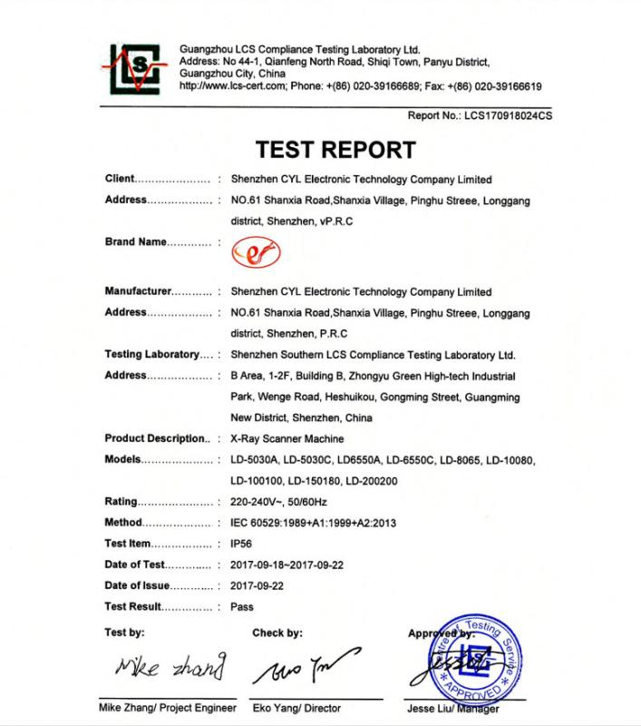 Ingress Protection - Shenzhen Chuangyilong Electronic Technology Co., Ltd.