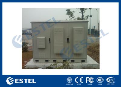 China 3 Compartments Outdoor Integrated Base Station Cabinet For Installation Equipment And Battery for sale