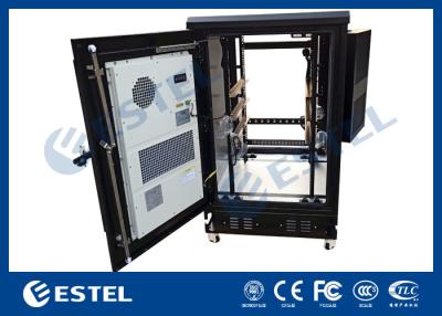 China IP55 Galvanized Steel 20U Outdoor Telecom Cabinet For Telecom Equipments With PDU Inside for sale