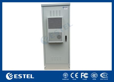 China Double Wall Floor Mounted Outdoor Electrical Enclosures Cabinets With Air Conditioner And Fan 42U for sale